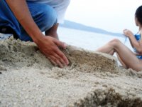 sand castle by the beach